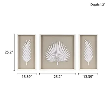 Madison Park Sabal Floral Wall Art Set - Handmade Decor