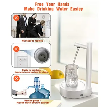 ATIDIE Intelligent Desktop Water Dispenser – USB Charging & More