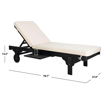 SAFAVIEH Newport Adjustable Chaise Lounge with Side Table