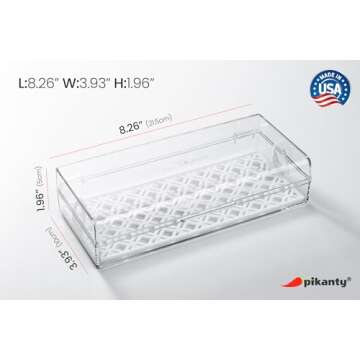 Pikanty Deli Keeper | Fridge Storage Container with Hinged Lid and Removable Tray | Small Cold Cuts ...