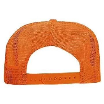 OTTO Orange High Crown Trucker Hat - Adjustable & Stylish