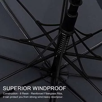 G4Free 62 Inch UV Protection Golf Umbrella - Auto Open & Windproof
