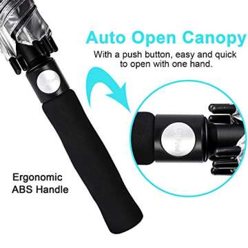 G4Free 62 Inch UV Protection Golf Umbrella - Auto Open & Windproof