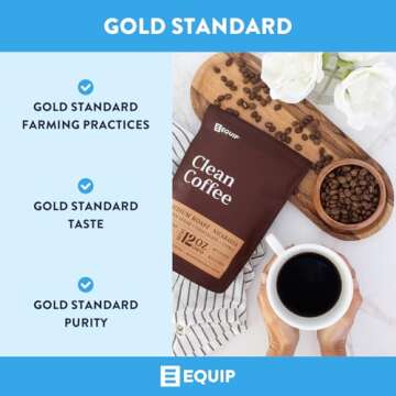 Equip Foods Clean Coffee | Gold Standard, Certified Organic, Fair Trade, Regenerative, Mold-Free | R...
