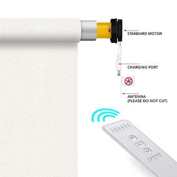 Springblinds 100% Blackout Motorized Roller Shade, 27x72