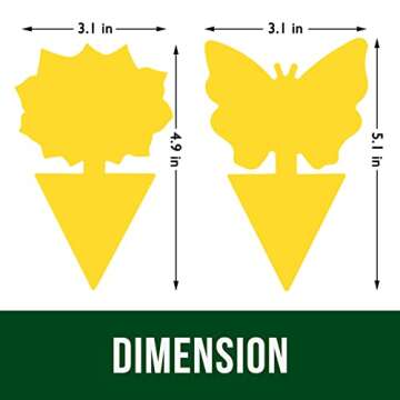 Garsum Fruit Fly Sticky Trap for Indoor and Outdoor, 36 Pack Fungus Gnat Killer for Houseplant,Mosquitos, Flying Insect, White Flies