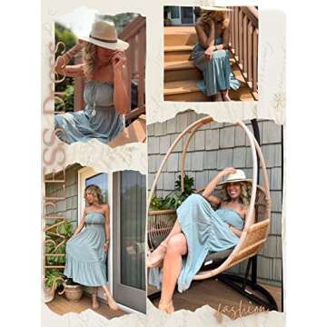 Dokuritu Summer Sundress Off-Shoulder Maxi Dress