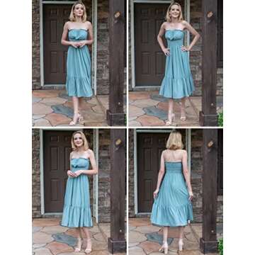 Dokuritu Summer Sundress Off-Shoulder Maxi Dress