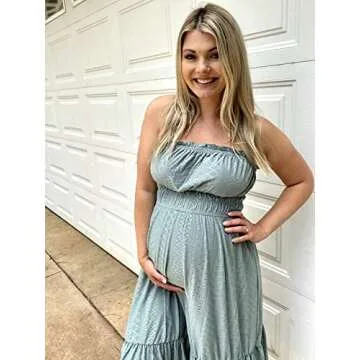 Dokuritu Summer Sundress Off-Shoulder Maxi Dress