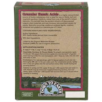 Down to Earth Organic Granular Humic Acids Fertilizer 1 lb