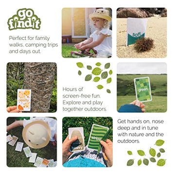 gofindit - The Original Outdoor Nature Scavenger Treasure Hunt Card Game for Kids and Families. Ages 3+. Travel Pocket Game