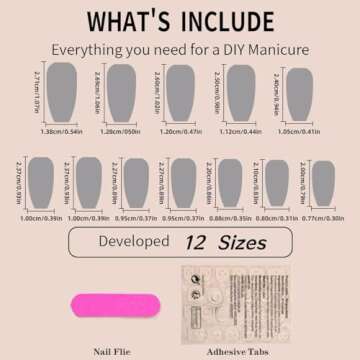 diduikalor Alomd Press on Nails Medium Pink Valentines Fake Nails Acrylic False Nails with Hearts Design Glossy Full Cover Stick on Nails for Women Girls