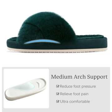 Buy Comwarm Women's Cozy Cross Band Slippers