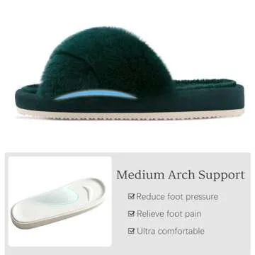 Buy Comwarm Women's Cozy Cross Band Slippers