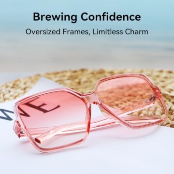 Dollger Oversized Square Sunglasses for UV Protection