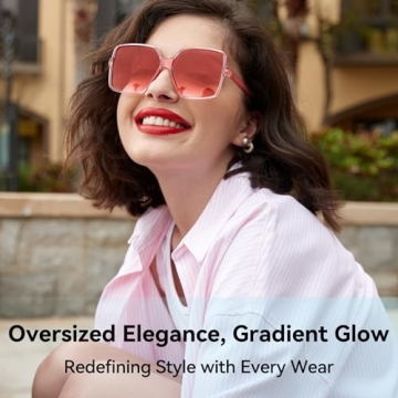 Dollger Oversized Square Sunglasses for UV Protection