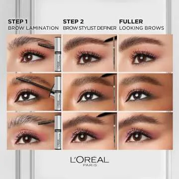 L’Oréal Paris Infallible Up To 24H Wear Brow Lamination, Water-Resistant Longwear Eyebrow Gel Make Up, Clear/Transparent, 0.16 Fl Oz