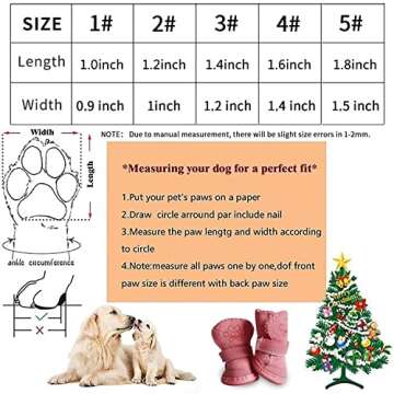 URBEST Dog Shoes with Hook Loop Closure Booties Pet Dog Chihuahua Shoes Boots, 4Pcs (4#, Brown)