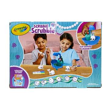 Crayola Scribble Scrubbie Pets Blue Lagoon Playset, Pet Toys For Girls & Boys, Gifts For Kids Ages 3+