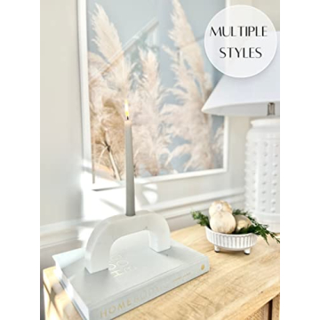 Glimpse & Hollow 8" Marble Candle Holder for Taper Candles