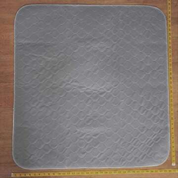Kluein Pet Washable Pee Pads for Dogs, 2 Pack L 34x36 Grey, Reusable Puppy Pads, Fast Absorbing Wee Mat; for Playpen, Housebreaking, Indoor Potty Training, Whelping, Incontinence, Travel