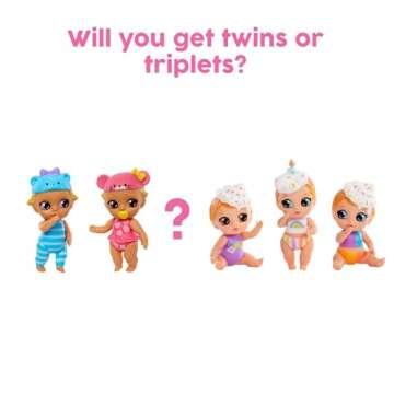 Baby Born Surprise Mini Babies - Collectible Twins or Triplets
