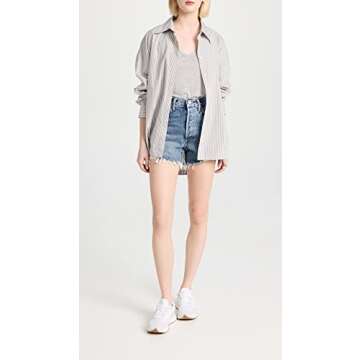 AGOLDE Women's Dee Vintage High Rise Shorts, Turmoil, Blue, 27