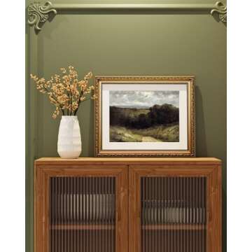 Vintage Gold Framed Wall Art for Home Decor