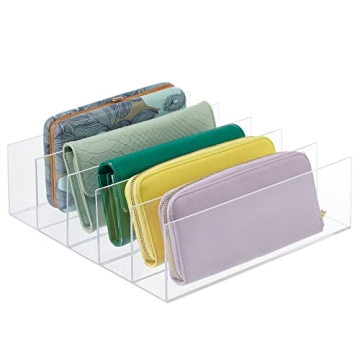 mDesign Clear 5-Section Purse Organizer - Space Saving