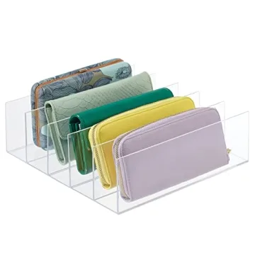 mDesign Clear 5-Section Purse Organizer - Space Saving