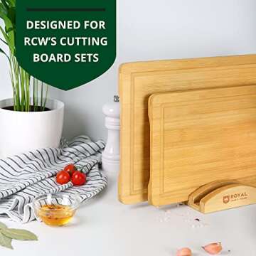 ROYAL CRAFT WOOD Cutting Board Organizer for Stylish Kitchens