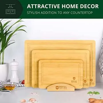 ROYAL CRAFT WOOD Cutting Board Organizer for Stylish Kitchens