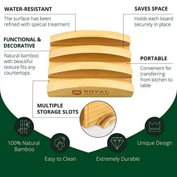 ROYAL CRAFT WOOD Cutting Board Organizer for Stylish Kitchens