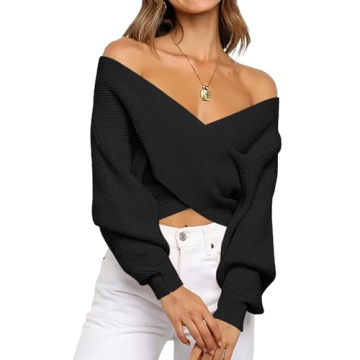 Chic BTFBM Women’s Crossover Sweater for Every Occasion