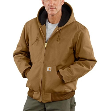 Carhartt Duck Insulated Flannel Hooded Jacket for Men