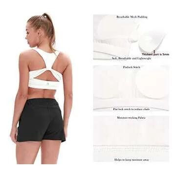 icyzone Workout Sports Bras for Women - Ultimate Support