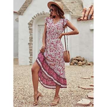 PRETTYGARDEN Summer Maxi Dress – Casual Boho Beachwear