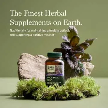 Gaia Herbs Pro Holy Basil Leaf - Stress Support Supplement with Holy Basil - Herbal Supplements to Support a Positive Mindset - 60 Liquid Phyto-Caps