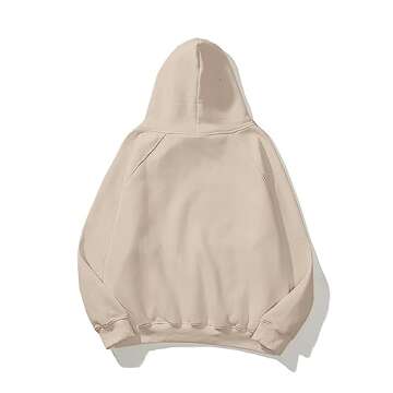 SAFRISIOR Oversized Hoodies for Women and Men Couples Fleece Basic Solid Hooded Sweatshirt Pullover ...