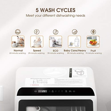 NOVETE Compact Dishwasher for Small Apartments