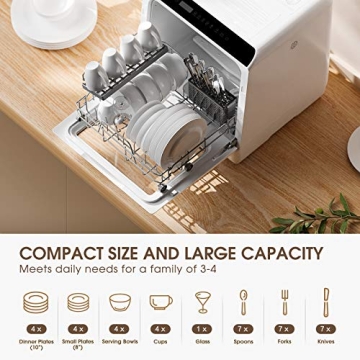 NOVETE Compact Dishwasher for Small Apartments