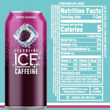 Sparkling Ice +Caffeine 12 Count Variety Pack