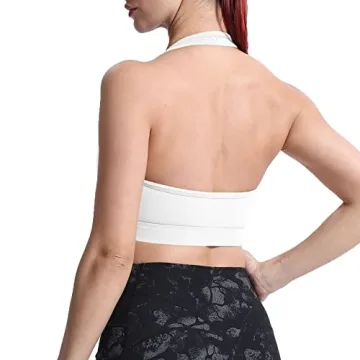 Aoxjox Women's Backless Padded Halter Bra for Yoga and Fitness
