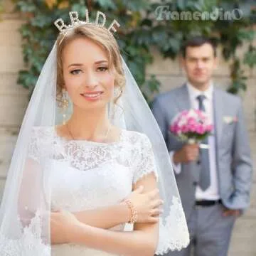 Framendino, Bride Headband Gold Rhinestone Sparkling Crystal Elegant Bridal Crown Bachelorette Headbands for Wedding Party