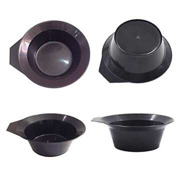 Pcxino 30Pcs 6Sets Hair Dye Color Brush,Bowl,Ear Cover,and Hair Clip Sets,Perfect Tools for DIY Salon Hair Dye Tools Hair Coloring Bleaching,Hair Tint Dying Coloring Applicator