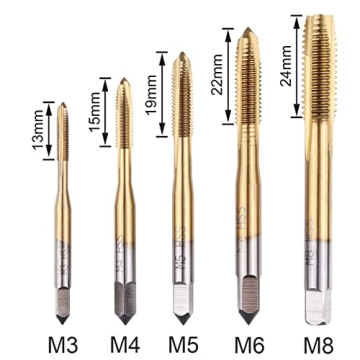 Wolfride 5PCS Spiral Point Tap Set for Precision Tapping