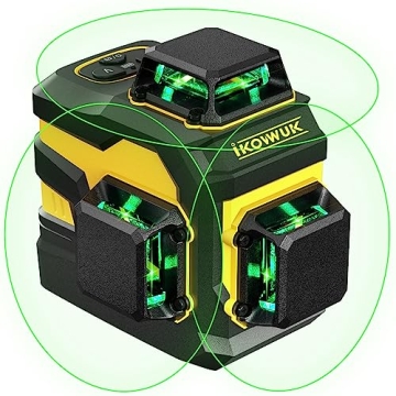 IKOVWUK Laser Level - 3x360° Cross Line Laser with 5200 mAh Battery