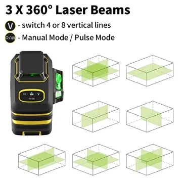 IKOVWUK Laser Level 3x360° for Precision Projects