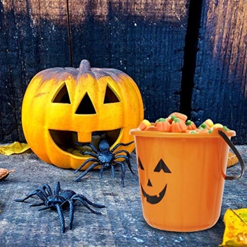 Zcaukya Halloween Pumpkin Treat Buckets - 6 Pack Ideal for Kids