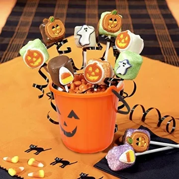 Zcaukya Halloween Pumpkin Treat Buckets - 6 Pack Ideal for Kids